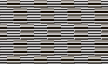 Modern graphic seamless print. Black and white pattern of horizontal panels. Vector illustration for...