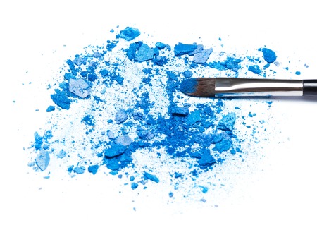 Mixed crushed compact blue eyeshadow の写真素材