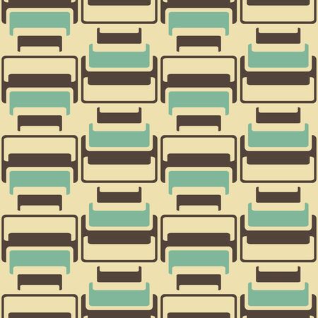 Abstract seamless geometric pattern in faded vintage colorsのイラスト素材