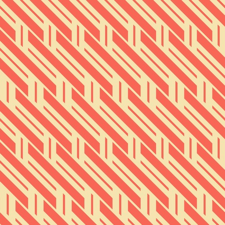 Abstract seamless geometric pattern of diagonal and horizontal stripes, retro color paletteのイラスト素材