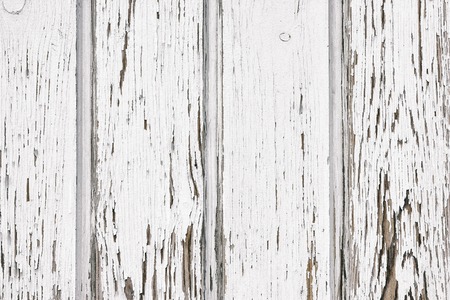 Rustic texture of weathered white painted wooden boards. Old wood vintage background