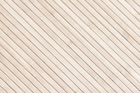Light bamboo diagonal slats background. Natural textureの写真素材