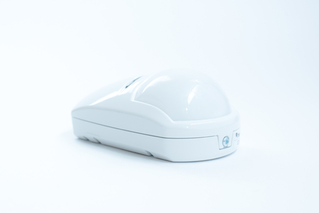 White motion sensor isolated on white background.の写真素材