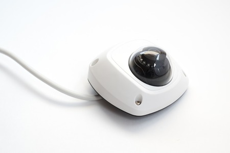 CCTV camera isolated on white background, with clipping paths