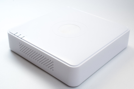 Generic Internet device router isolated over the white backgroundの写真素材