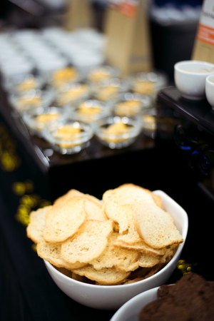 Coffee break prepare for serve guests attending seminar.break time in meeting roomの写真素材