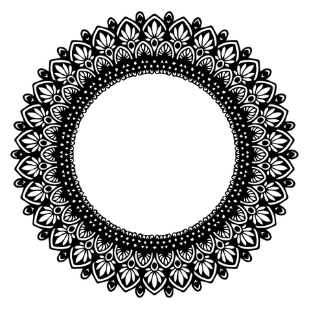 Mandalas for coloring book. Decorative round ornaments. Unusual flower shape. Oriental vector, Anti-stress therapy patterns. Weave design elements.のイラスト素材