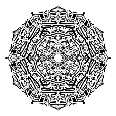 Mandalas for coloring  book. Decorative round ornaments. Unusual flower shape. Oriental vector, Anti-stress therapy patterns. Weave design elements. Yoga logos Vector.のイラスト素材