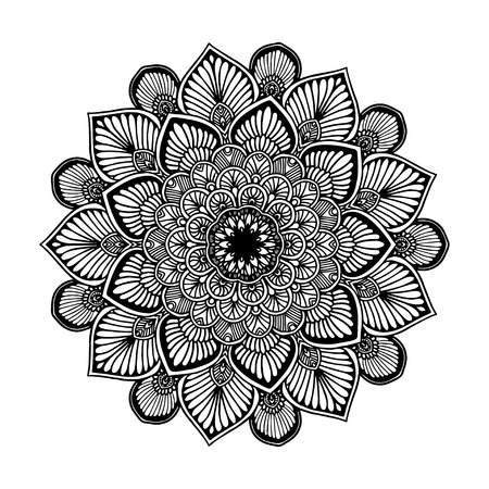 Mandalas for coloring  book. Decorative round ornaments. Unusual flower shape. Oriental vector, Anti-stress therapy patterns. Weave design elements. Yoga logos Vector.のイラスト素材