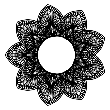 Mandalas for coloring  book. Decorative round ornaments. Unusual flower shape. Oriental vector, Anti-stress therapy patterns. Weave design elements. Yoga logos Vector.のイラスト素材