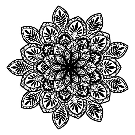 Mandalas for coloring  book. Decorative round ornaments. Unusual flower shape. Oriental vector, Anti-stress therapy patterns. Weave design elements. Yoga logos Vector.のイラスト素材