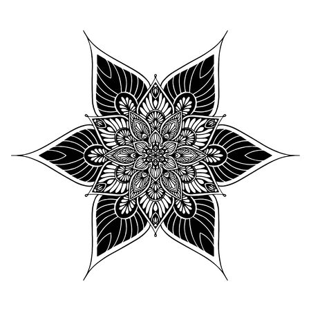 Mandalas Round for coloring  book. Decorative round ornaments. Unusual flower shape. Oriental vector, Anti-stress therapy patterns. Weave design elements.のイラスト素材