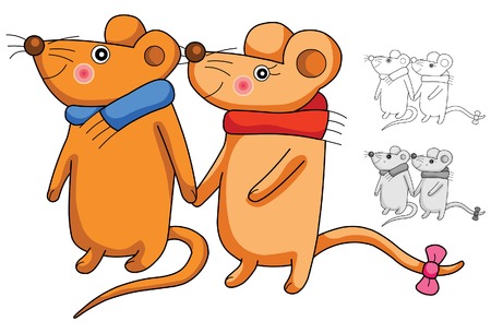 couple ratのイラスト素材