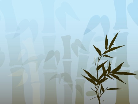 bamboo silhouette backgroundのイラスト素材