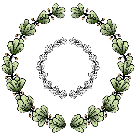 Vectorized laurel wreathのイラスト素材