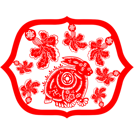 Chinese New Year rabbitのイラスト素材