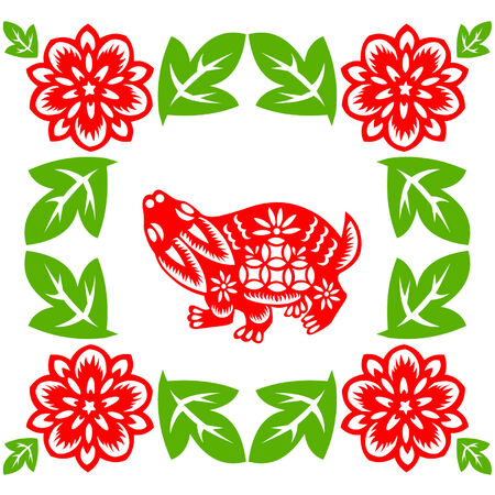 Chinese New Year rabbitのイラスト素材