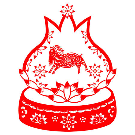 Chinese New Year Goatのイラスト素材