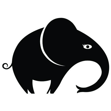 A icon of elephant symbol.のイラスト素材