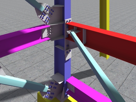 Model metal frame trestle oil building. 3d rendering.の写真素材