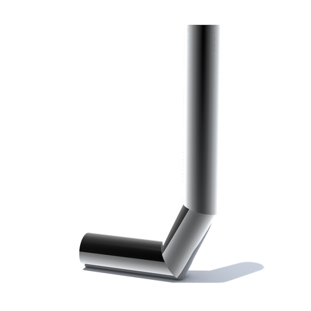 3D letters out of shiny silver stainless steel. Round pipe. Letters for engineers and heavy industry. 3D rendering.の写真素材