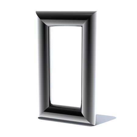 3D letters out of shiny silver stainless steel. Round pipe. Letters for engineers and heavy industry. 3D rendering.の写真素材