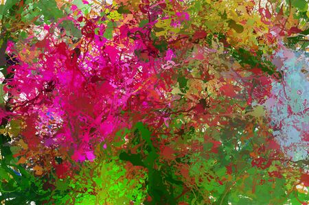 Drip abstract painting. Modern American style of painting. Style of drip painting. Expressionism pattern.の写真素材