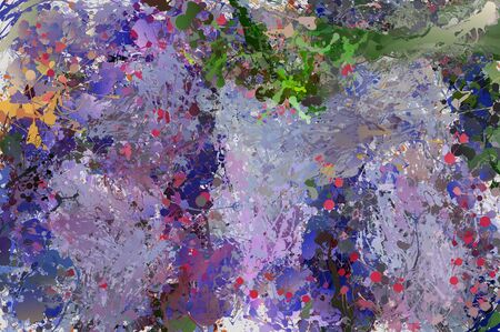 Drip abstract painting. Modern American style of painting. Style of drip painting. Expressionism pattern.の写真素材