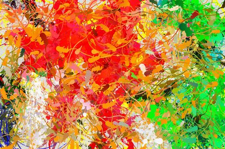 Drip abstract painting. Modern American style of painting. Style of drip painting. Expressionism pattern.の写真素材