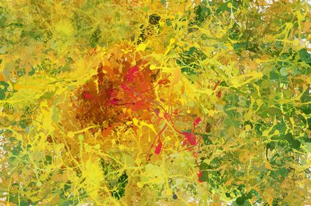 Drip abstract painting. Modern American style of painting. Style of drip painting. Expressionism pattern.の写真素材
