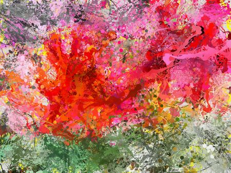 Drip abstract painting. Modern American style of painting. Style of drip painting. Expressionism pattern.の写真素材