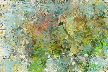 Drip abstract painting. Modern American style of painting. Style of drip painting. Expressionism pattern.の写真素材
