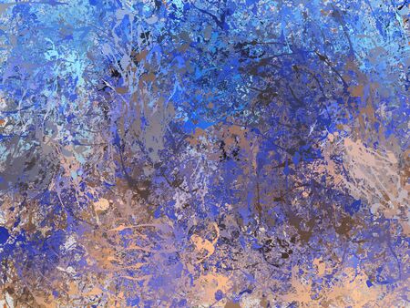 Drip abstract painting. Modern American style of painting. Style of drip painting. Expressionism pattern.の写真素材