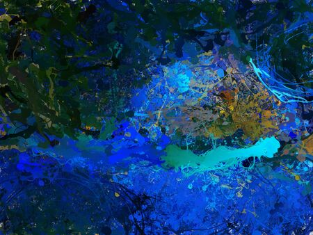 Drip abstract painting. Modern American style of painting. Style of drip painting. Expressionism pattern.の写真素材