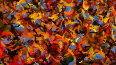 Abstract modern stylish textural painting. Random chaotic brushstrokes of painting. Abstraction.の写真素材