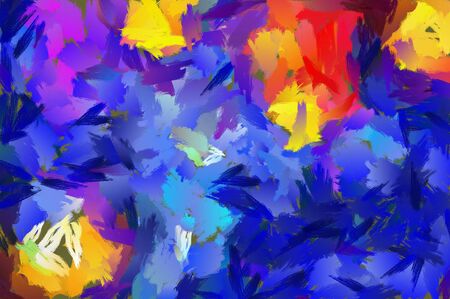 Modern textural oil painting with large strokes for modern interiors. Hand made abstract art.の写真素材