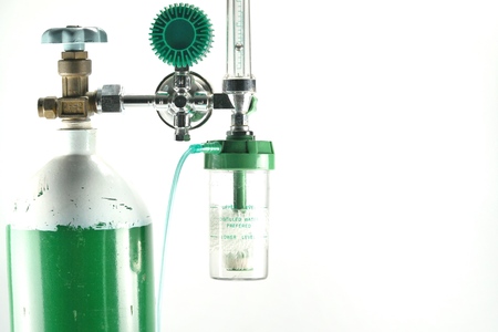 Equipment medical Oxygen tank and Cylinder Regulator gauge.Control pressure oxygen gas for care a...
