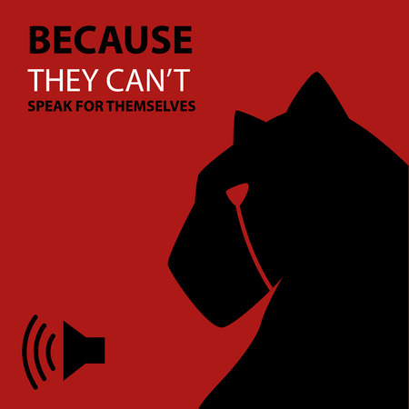 Black panther save animal wildlife concept, mute speak megaphone, vector illustrationのイラスト素材
