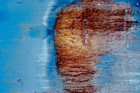 grunge paint on metal backgroundの写真素材