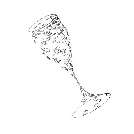 The stylized wine glass for fault のイラスト素材