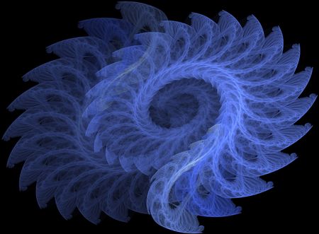Swirling blue abstract background の写真素材