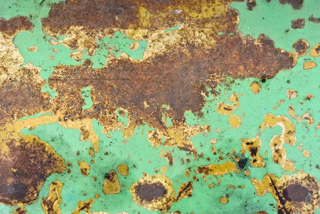 Photo of the texture of rusty painted metalの写真素材
