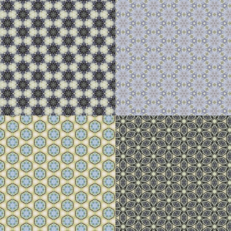 set Vintage shabby background with classy patterns  Seamless vintage delicate colored wallpaper  Geometric or floral pattern on paper texture in grunge style の写真素材