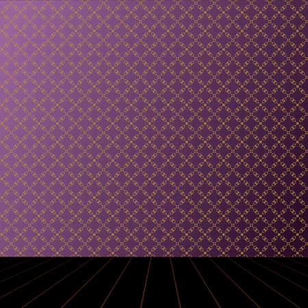 Lilac Room with wooden floorの写真素材