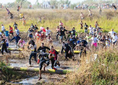 Togliatti, Russia  - September 26: International Extreme  III Marathon 'Hryaschevka Challenge' 2015のeditorial素材