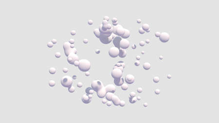 White water drops on a white backgroundの写真素材