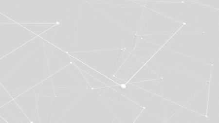 Abstract 3D background. Futuristic style card. Background for business presentations. Molecular structure. Lines, point, planes in 3d space. Cybernetic dots, creative banner.の写真素材