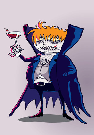 Vampire drunk by bloodのイラスト素材