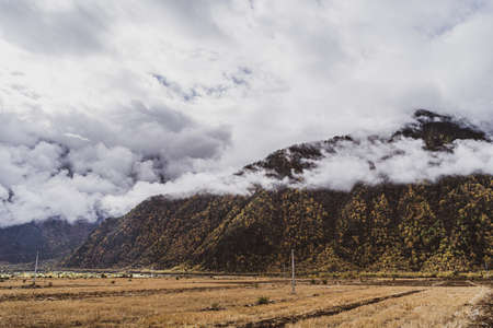 China's Tibet mountain landscape sceneryの写真素材