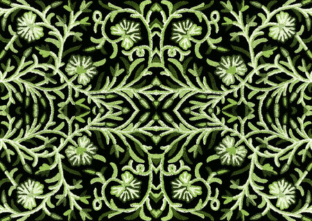  	Bright carpet with Eastern vegetative pattern, Nepalの写真素材